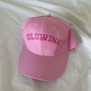 brand new pink glowing baseball hat or cap